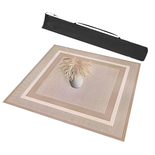 Tapete Beige Mahjong para Mesa con Bolsa, 90x90 cm