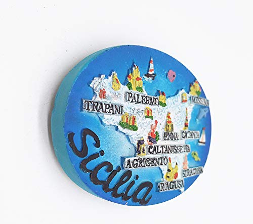 Imán 3D Mapa Sicilia Italia Decorativo miniatura 2