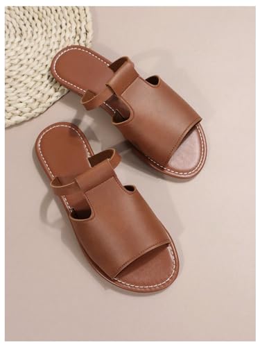 Image of Verdusa Women's Cut Out Slide Sandals Open Toe Summer Flat Sandals Outdoor Shoes