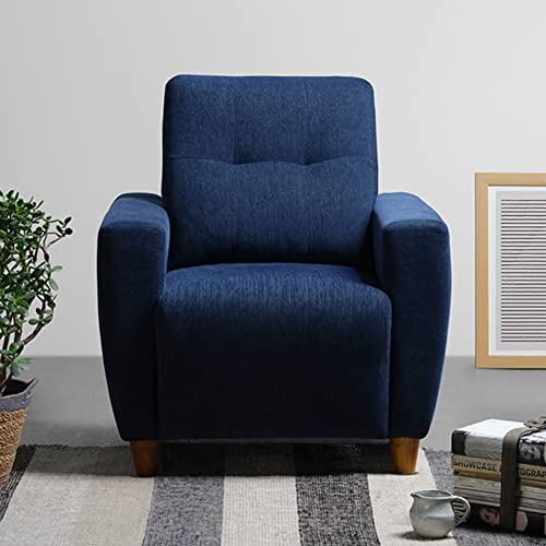 Image of Sleepyhead Yolo Designed by Duroflex - 1 Seater Sofa |Premium Fabric, Plush 3 Layer Cushioning |Modern Buttonless Tufted & Anti-Sag Comfort |Stylish & Durable |3 Years Warranty - Berry Blue