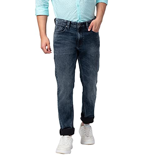 Image of Spykar Men's Rover Regular Fit Mid-Rise Jeans
