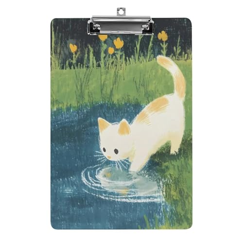 可愛い 猫 アクリル クリップボード A4 バインダー クリップホルダ 資料ケース ァイルボード スケッチボード ライティングパッド おしゃれ かわいい 人気 携帯便利 縦型 厚手ク 文房具 絵画 教室 事務用