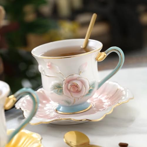 ブランド食器 花柄陶磁器食器セット 2個カップ付き 花柄食器（お皿・カップ）の通販 | 輸入雑貨の通販ハルモニア web store
