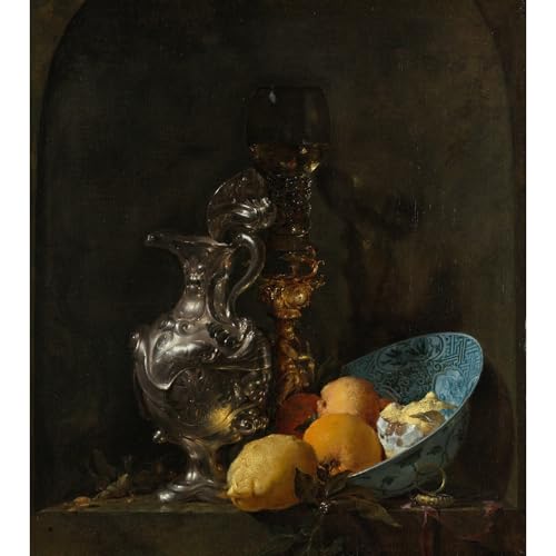 Poster Art Print Nature morte pichet argent affiche décoration murale salon grand format 76x101