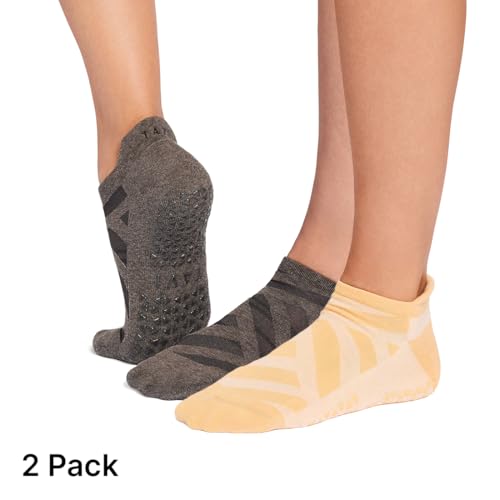 Image of TAVI Savvy Pilates Socks - Grip Socks for Women with Non-Slip Grips, Heel Tab, Arch Support, Wear for Yoga, Barre