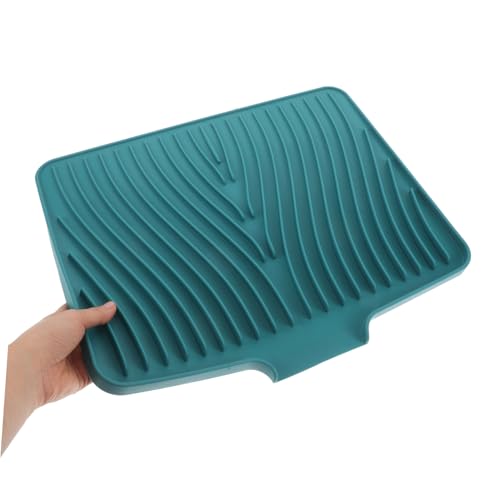 Alfombrilla para escurridor de silicona Hemobllo con protección antiderrames 5