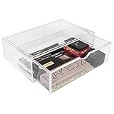 Sorbus Acrylic Cosmetics Makeup and Jewelry Storage Case X-Large Display Sets –Interlocking Scoop Drawers Create Your Own Makeup Counter –Stackable and Interchangeable