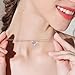 Imagen de FGUUTYM Dainty Necklace for Women Adjustable 925 Silver Heart Shaped Zircon Necklaces Womens Jewelry Gift Cadenas Graduación