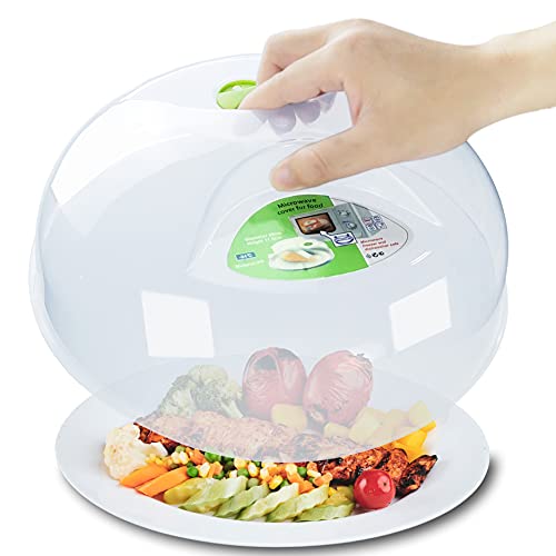 Microwave Splatter Cover Microwave Cover for Food Microwave cover Microwave Plate Cover Microwave Bacon Food Cover Cooker Lid with Steam Vents 11.5 Inch BPA Free,Dishwasher Safe-green