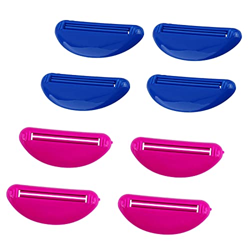 8 pinze per dentifricio in plastica, per dentifricio, per bagno, colore: Melange