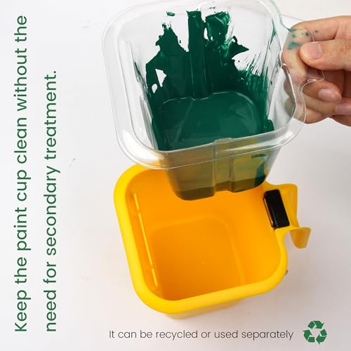 Image of Voomey 20pack Paint Pail Liners, Plastic Disposable Bucket Liner Set for Paint Cups,Holds Up to A 16 oz. of Paint or Stain (Only Applicable to VOOMEY 16 oz. Paint Cup)