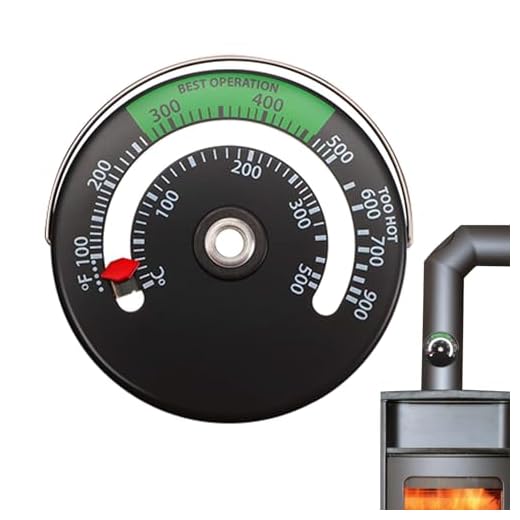 Termómetro magnético para estufa de leña, medidor de temperatura para chimenea de leña, horno de tubo, medidor de temperatura
