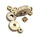 BELTXTROPHE 5pcs 0.4M 8T Brass Spur Gear 4x4mm Micro Brass Cylindrical Gear 1.48mm Hole 0.4 Module 8 Teeth Straight Teeth Pinion Industry