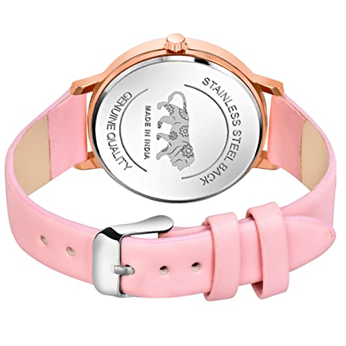 Image of Acnos Women's Classic Butterfly Dial Analog Watch with Leather Strap