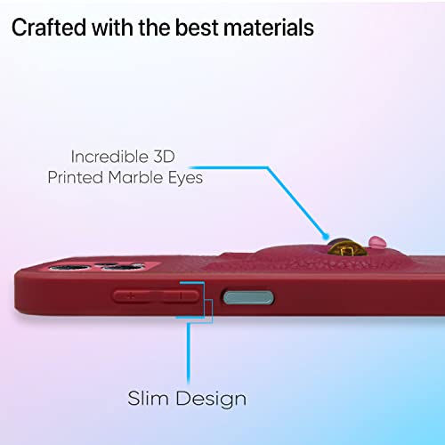 Image of Pikkme Redmi Note 12 Pro Plus 5G Back Cover for Girls | Cute Cat Leather Finish | Soft TPU | Case for Redmi Note 12 Pro Plus 5G (Pink)