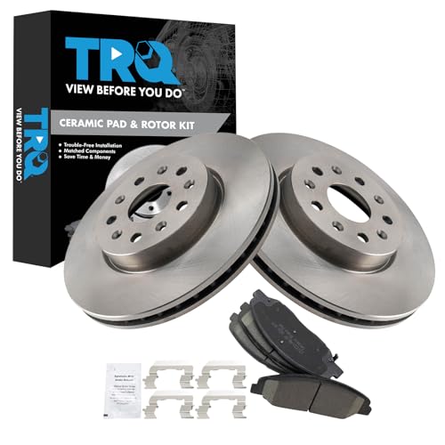 Image of TRQ Front Brake Pad & Rotor Kit Ceramic | For 2014 Cadillac CTS