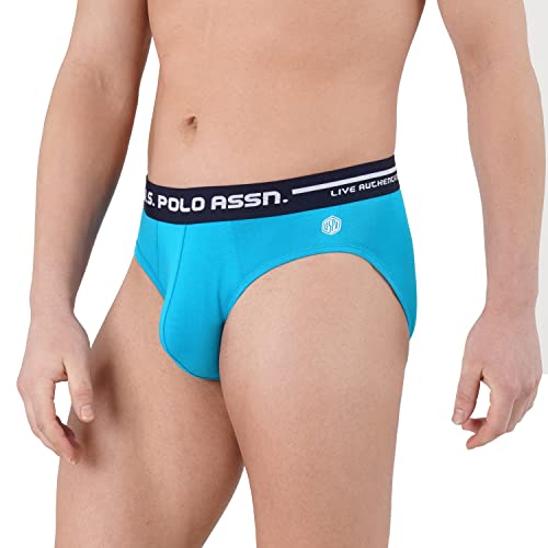 Image of U.S. Polo Assn. Men Logo Waistband Cotton Stretch IYAH Briefs - Pack of 2