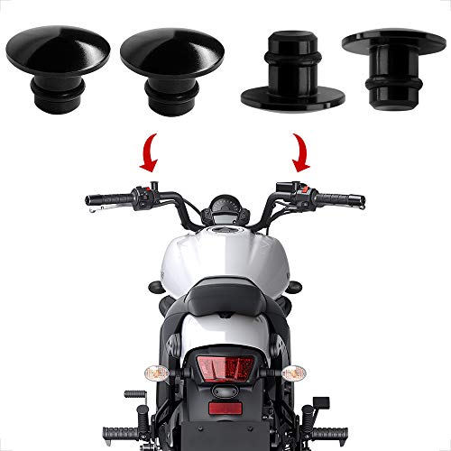 Evermotor 4Pcs Universal M10 6065-T6 CNC Aluminium Anodische Oxidation Motorrad Spiegel Blindstopfen Schrauben Gewinde Verkleidungsschrauben