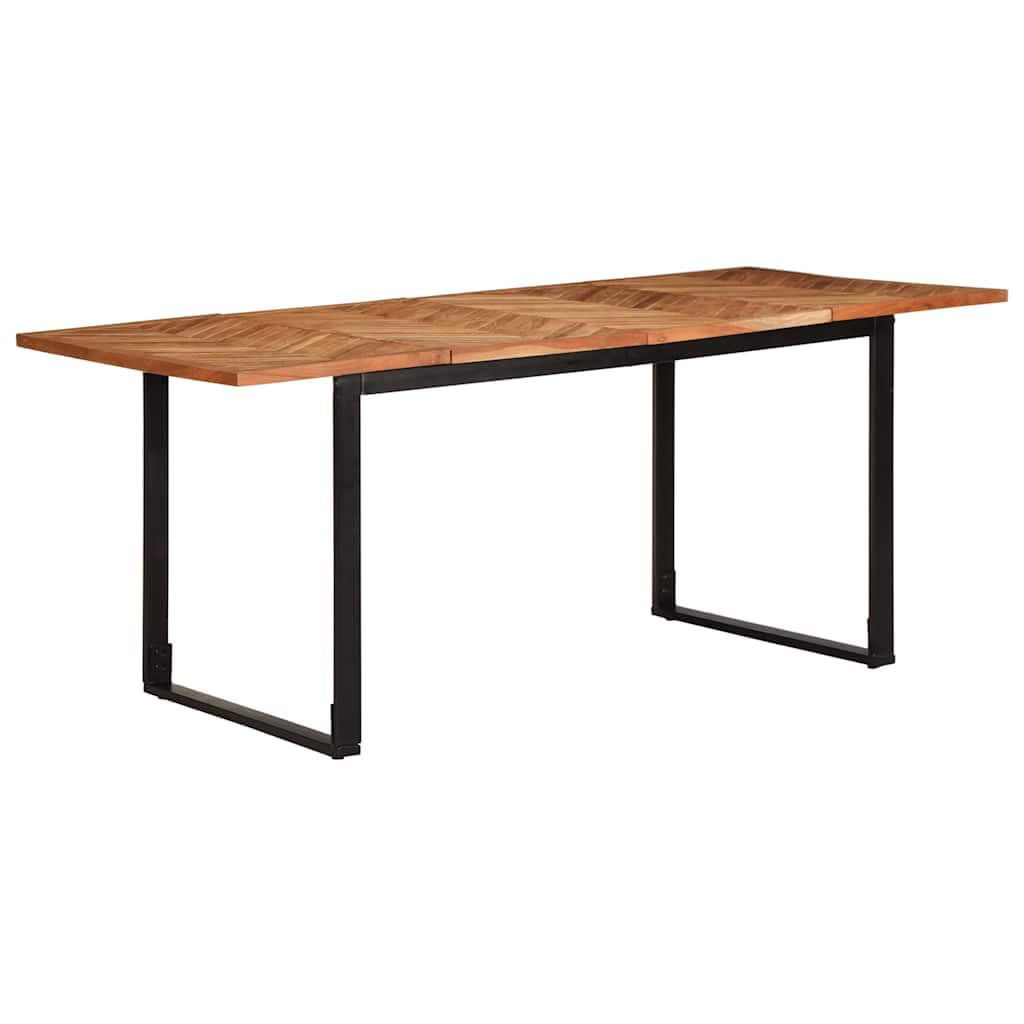 Table en bois d'acacia massif premium 180 cm et son cadre en acier au design moderne épuré