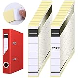 LXUEJIE 100 Stück Ordnerrücken Selbstklebend, 19×3.6cm Ordner Etiketten Selbstklebend Beschreibbare Rückenschilder für 8cm Breite Ordner, Büro, Bibliothek & Archivierung