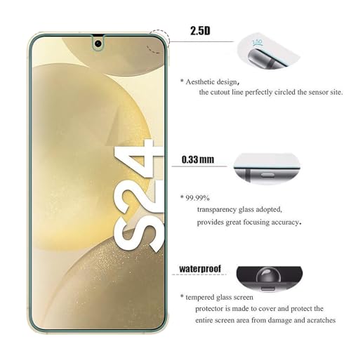 Image of AOKUMA Tempered Glass Compatible with Samsung Galaxy S24 5G