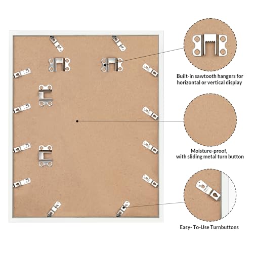 Image of LaVie Home 24x36 Picture Frame for Wall Display, 24x36 White Picture Frame with HD Plexiglas, 24 x 36 Poster Frame 1 Pack, Display Frame for Vertical or Horizontal, Classic Collection