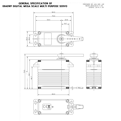 Hitec Rcd 36840 D-840Wp 32-Bit Multi Purpose Waterproof Steel Gear Servo #TOP5