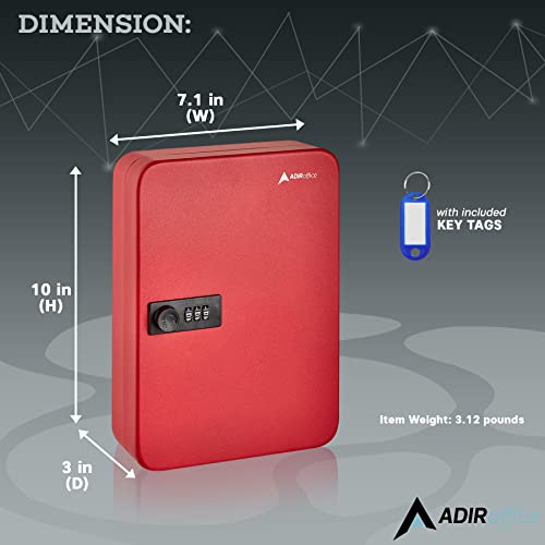 AdirOffice ADI682-48 Key Security Cabinet dimensions