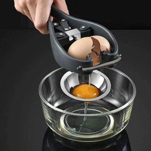 Ouvre-œuf multifonction 2 en 1, en acier inoxydable, batteur à œufs, séparateur d'œufs, coupe-œufs, cracker pour œufs crus