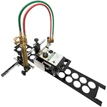 Victor VCM100 Portable Track Cutting Machine Kit, Oxy Fuel Straight Line & Bevel Cutter, 110V Flame Cutting Machine with 5.9 ft Track, Torch Included VCM-100 0200-0111