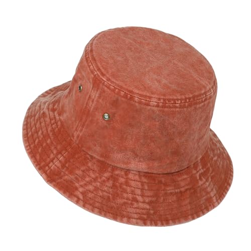 NTLWKR Bucket Hat for Men and Women Cotton Washed Denim Sun Hats for Fishing Outdoor Hiking Foldable Beach Travel Caps