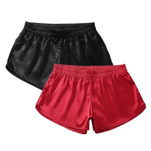 Boxer court en satin Amy Coulee pour homme en soie artificielle douce