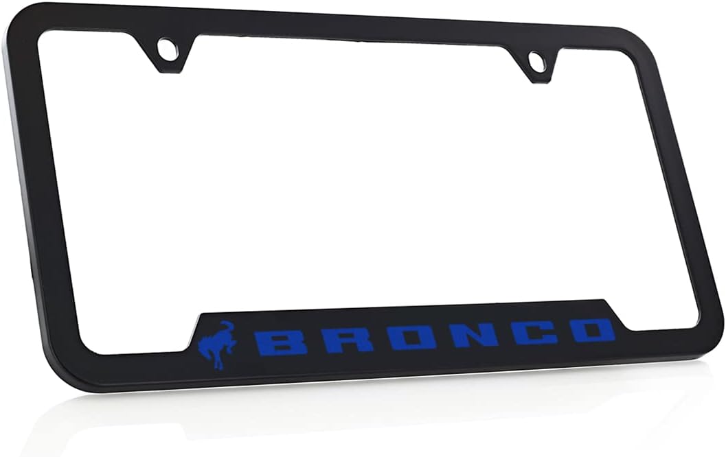 Ford Bronco UV Printed License Plate Frame - Velocity Blue