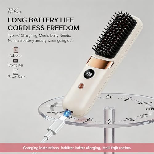 Plancha de Pelo Inalámbrica 3 en 1 con Pantalla miniatura 3