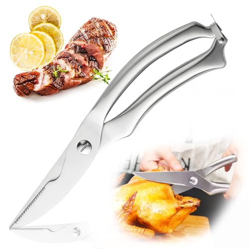 FePen Tijeras Cocina MultifuncióN, Tijeras de Pollo, Acero Inoxidable Ultra Afiladas Tijeras De Cocina, para Aves, Pollo, Pescado, Huesos, Carne