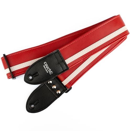 Couch RACER X GUITAR STRAP Made in USA Guitar Straps (RED & WHITE) by Couch - Used condition - US$38.79