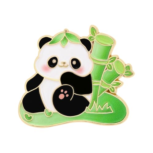 Image of Panda Cute Oil Dripping Panda Brooch Outdoors Lapel Pins Badge Brooch Pins (Bro000001)