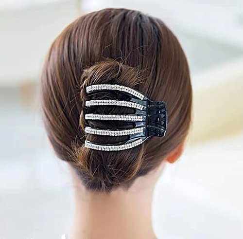 Giant Classical Duckbill Hair Barrettes, Rhinestone Crystal Hairpin Barrettes Crystal Glitter Hair Comb Claw For Women Girls Thick Long Hair #TOP2