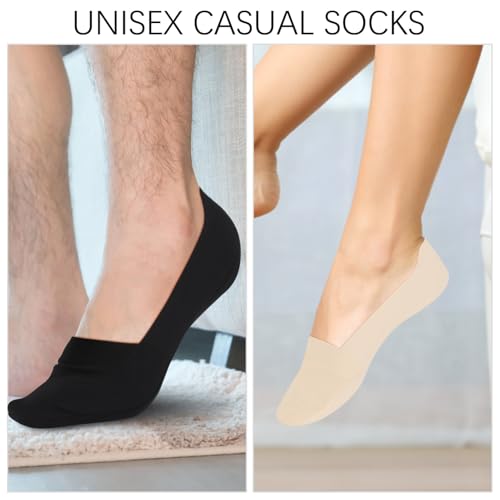 Image of SHERCHPRY 6 Pairs No Show Socks for Women, Ice Silk Invisible Socks, Nylon Non-Slip Low Cut Footies, Lightweight Breahable Boat Sock for Flats Loafers, Sneakers