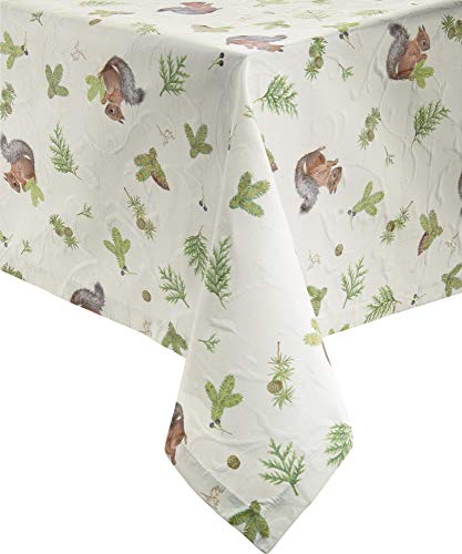 Erwin Müller Tischdecke bügelfrei Natur-grün Größe 140x220 cm