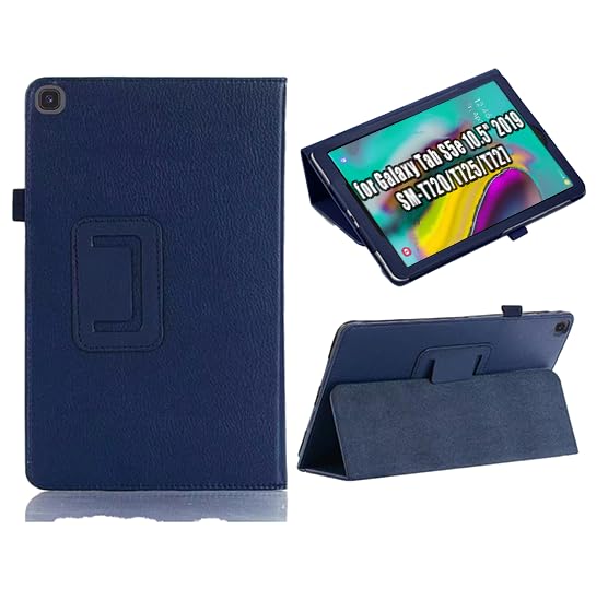 Case for Samsung Galaxy Tab S5e 10.5 inch 2019 Model SM-T720/T725/T727 Case PU Leather Stand Folio Flexible Cover for Samsung Galaxy Tab S5e 10.5 inch Cannot Auto Wake/Sleep (Dark Blue)