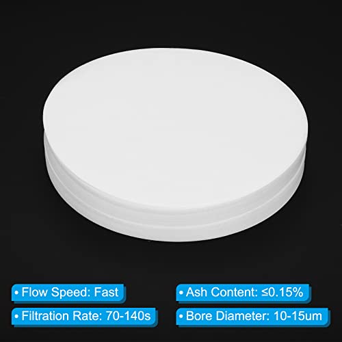 Image of PATIKIL 200Pcs 11cm Qualitative Filter Paper Circles, Fast Speed Round Laboratory Filter Paper Chemical Industrial Oil Testing Funnel Filter Paper