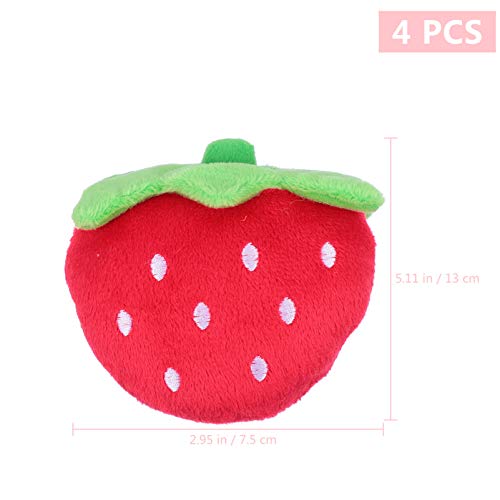 POPETPOP 4Pcs Squeaky Brinquedos Do Cachorro de Pelúcia de Frutas Forma de Cachorro Mastigar Brinque