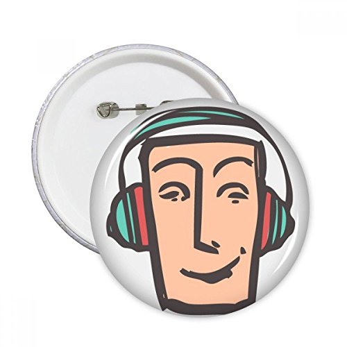 Pins badge visage abstrait pour personnaliser vos tenues de chat