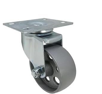 Everbilt 3 in. Gray Cast Iron Swivel Plate Caster with 300 lbs. Load Rating