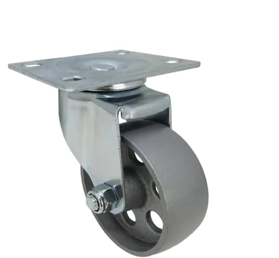 Everbilt 3-tommer grå støbejerns drejepladehjul