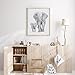 Baby Elephant and Mom Wall Art Print | Grey Watercolor Painting for Gender Neutral Nursery Decor - UNFRAMED, Signed by Artist (8x10 inches)