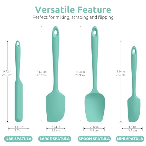 Utastesiliconespatulasetwith600degreesfahrenheitheatresistanttealaquasky Urban Country Home Decor U taste silicone spatula set with 600 degrees fahrenheit heat resistant tealaqua sky urban country home decor
