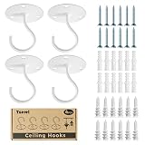 Yzerel Ceiling Hooks for Hanging Plants - Metal Plant Bracket Iron Wall Mount Lanterns Hangers for H