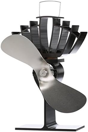 Ecofan UltrAir, 810CAKBX Classic Styled, Heat Powered Wood Stove Fan, 125 CFM, Nickel, Mid-Sized, 7.9" Blade